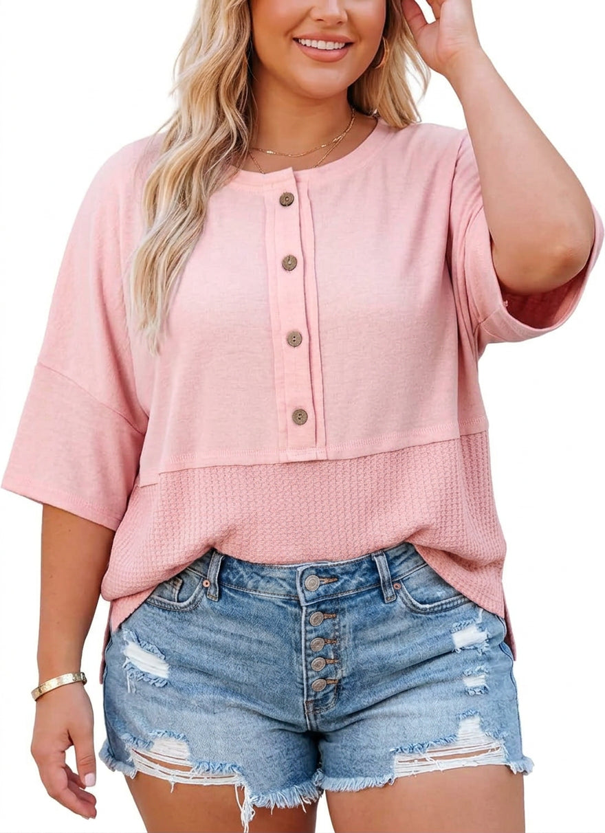 Ainsley | Geometric Round Neck Knit Top