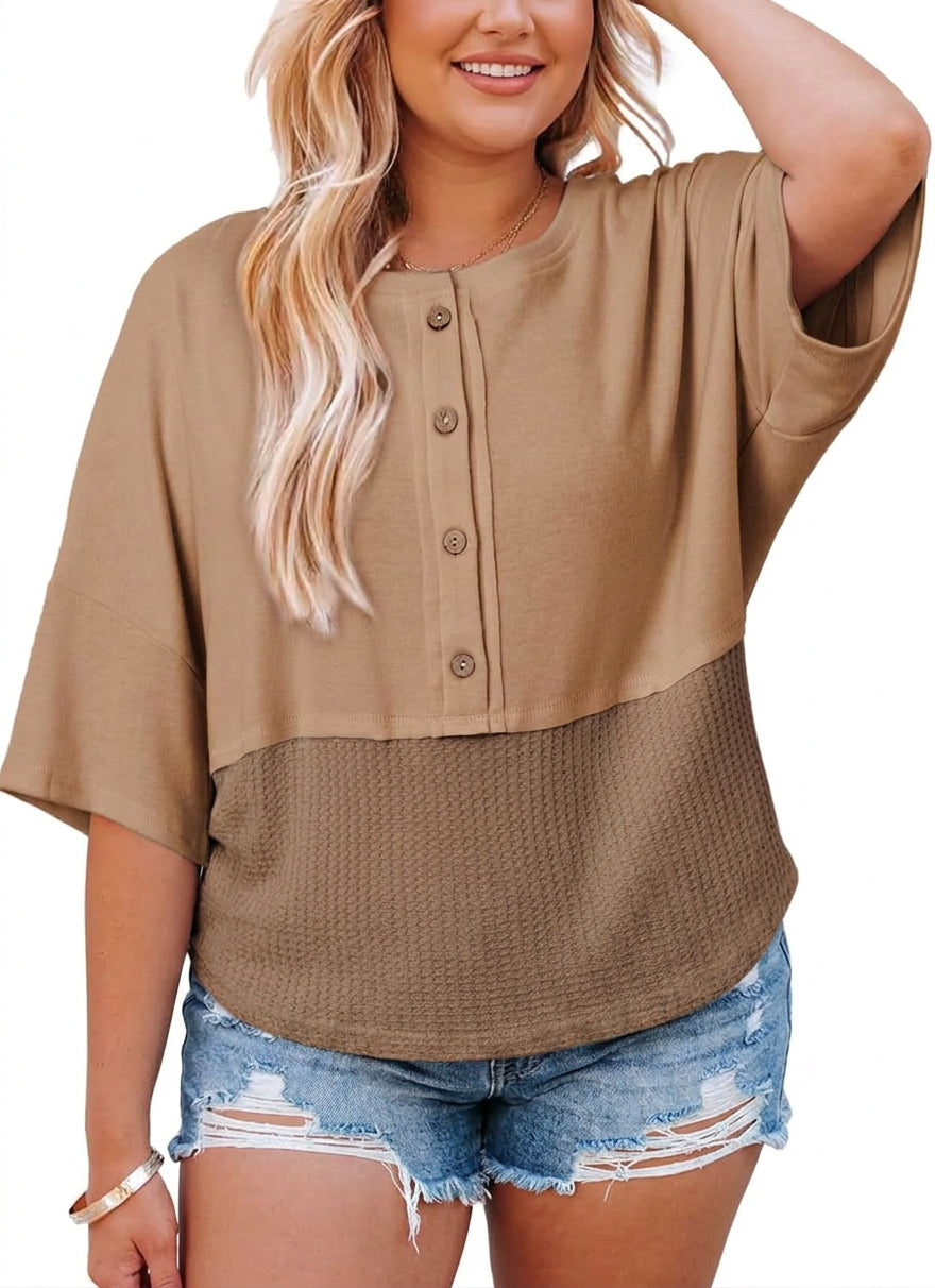 Ainsley | Geometric Round Neck Knit Top