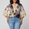 Joan | Floral V-Neck Blouse