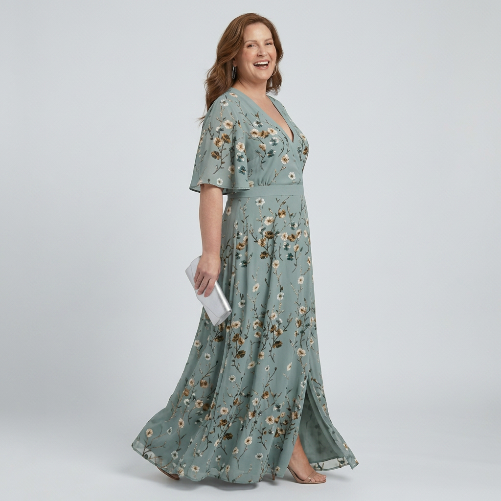 Callie | Floral V-Neck Maxi Dress