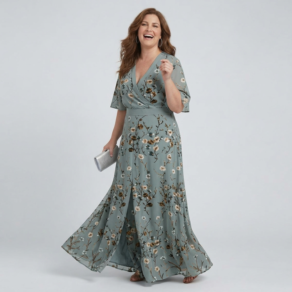 Callie | Floral V-Neck Maxi Dress