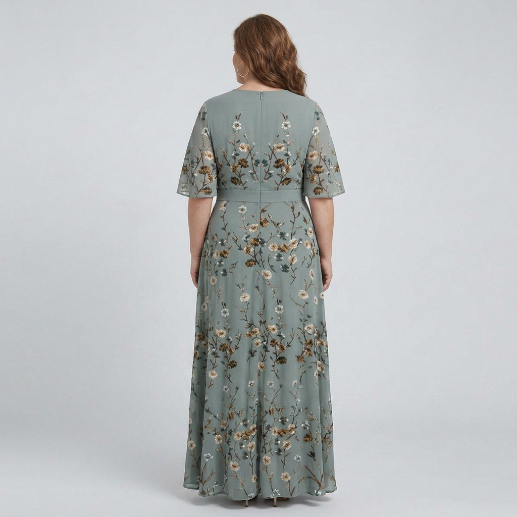 Callie | Floral V-Neck Maxi Dress