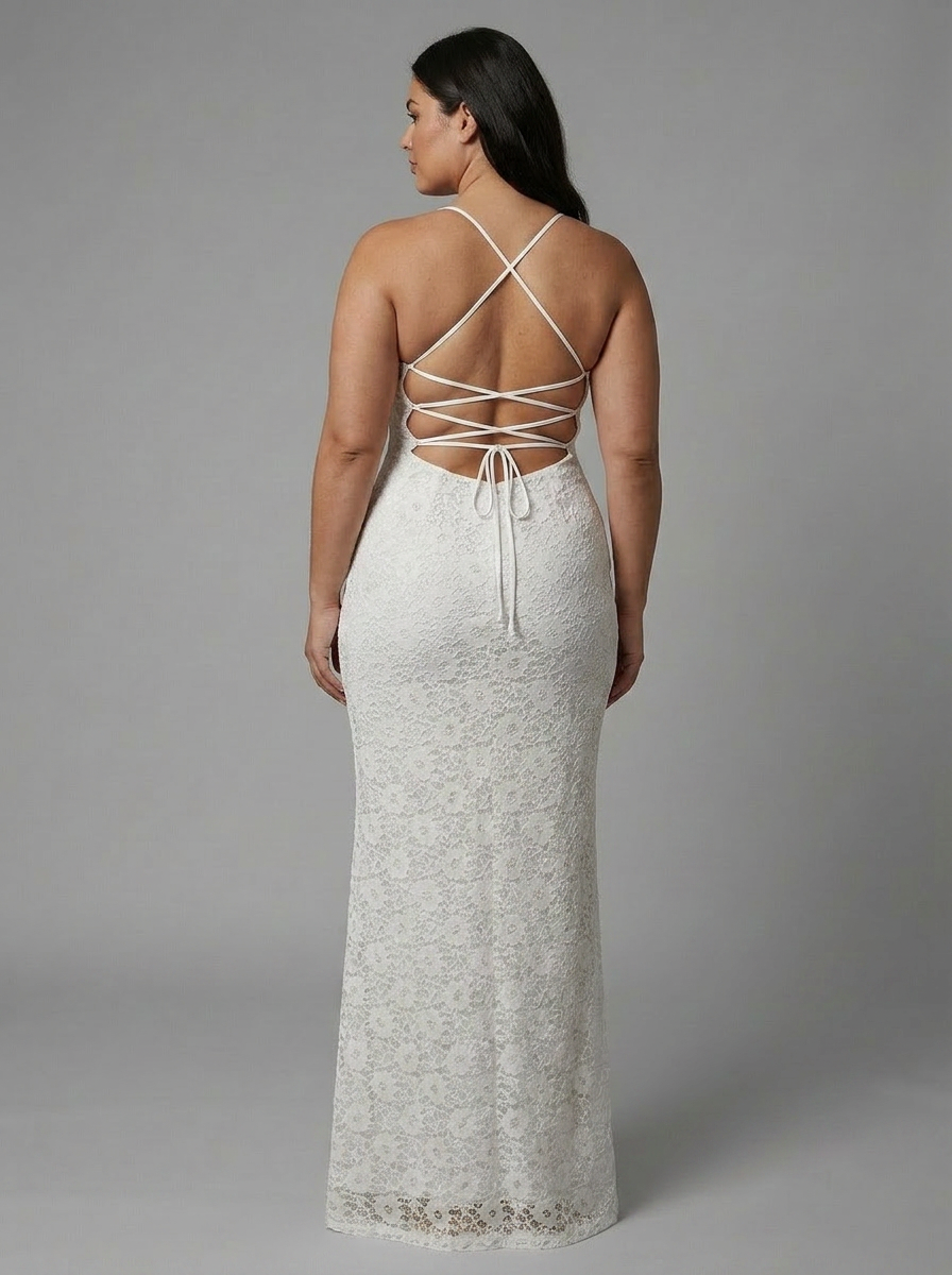 Dora | Lace Square Neck Maxi Dress