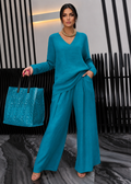 Jade | Linen V-Neck Two-Piece Set
