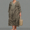 Alexa | Striped V-Neck Midi Dress