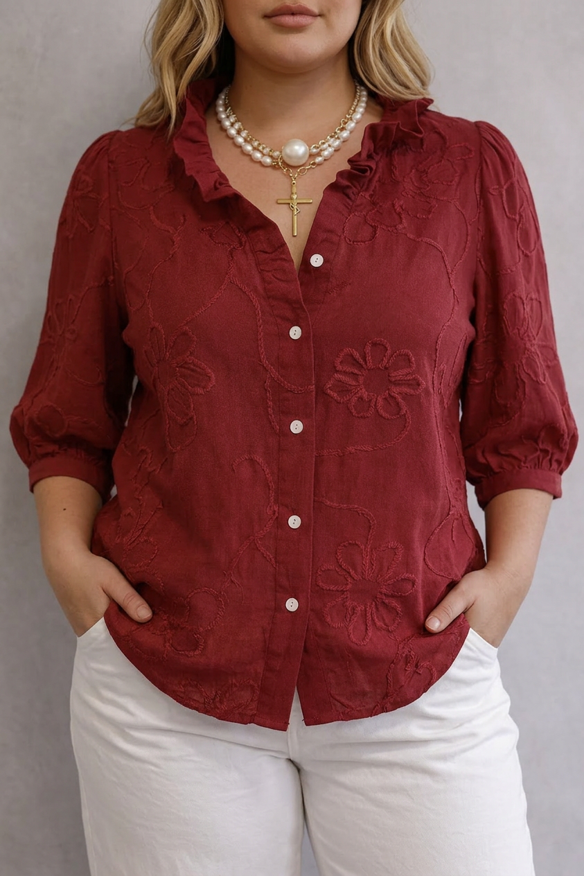 Hadley | Floral Round Neck Blouse