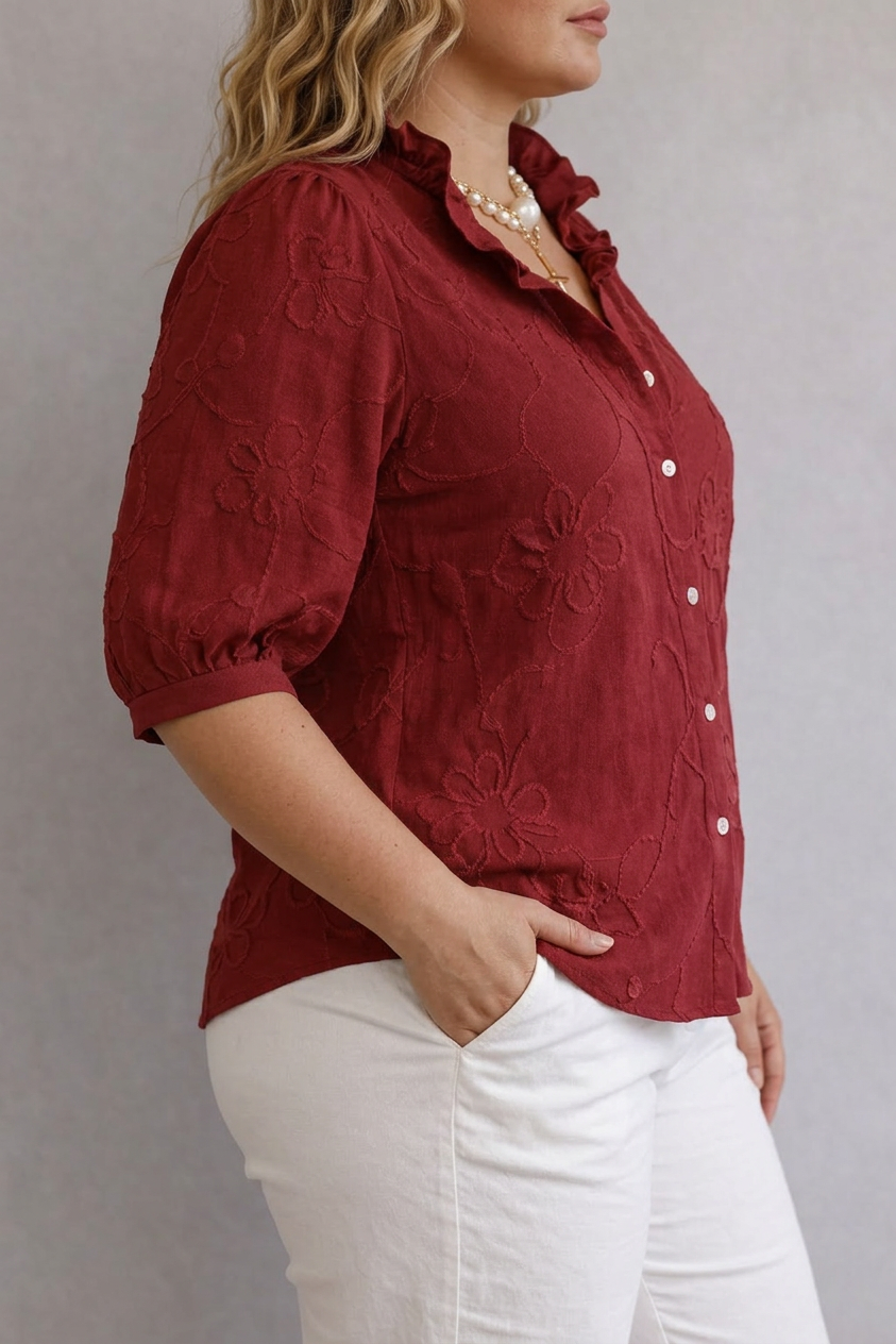 Hadley | Floral Round Neck Blouse