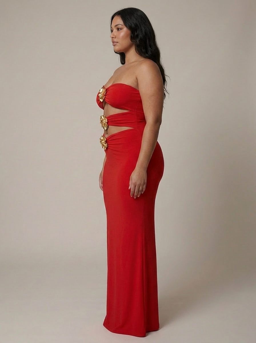 Aurora | Floral Strapless Maxi Dress
