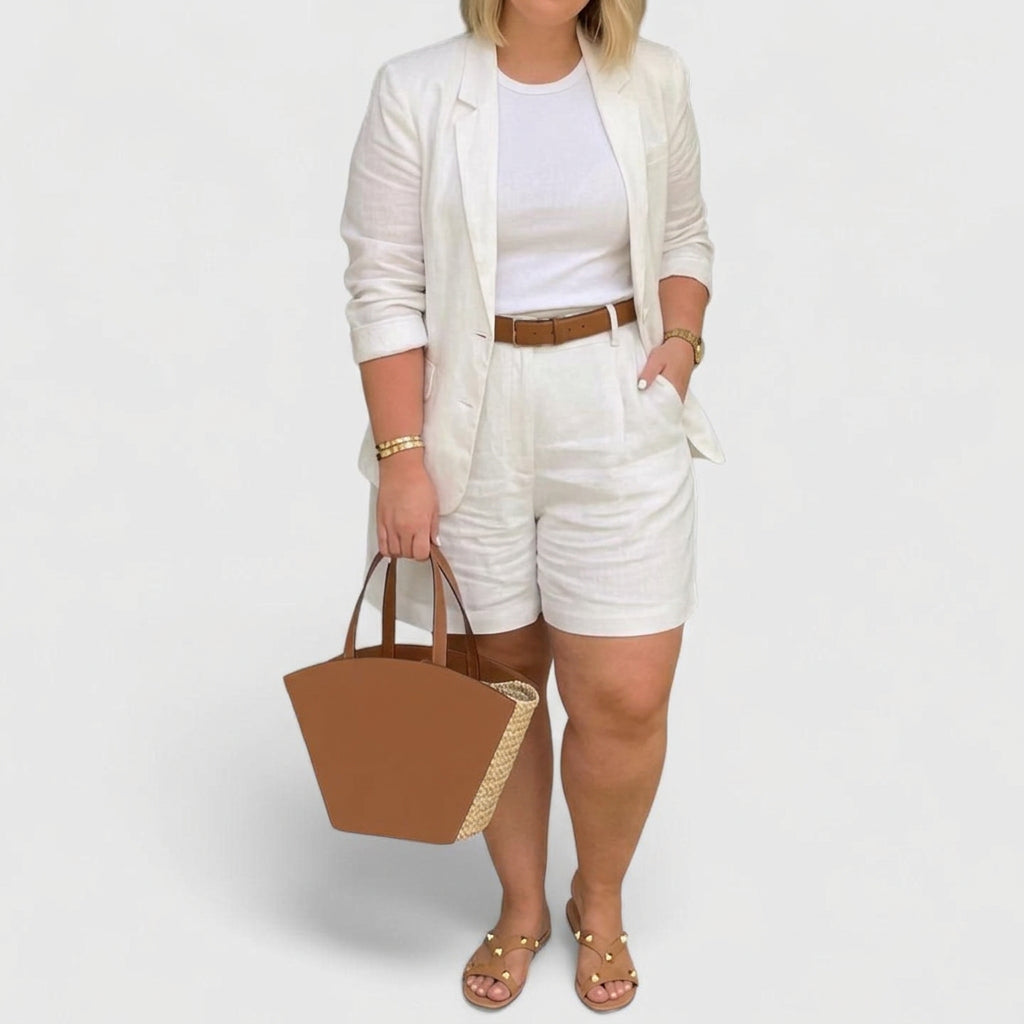 Amelia | Linen Two-Piece Trouser Suit