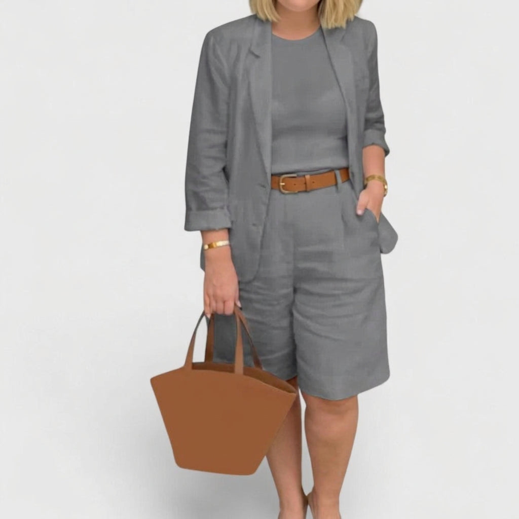 Amelia | Linen Two-Piece Trouser Suit