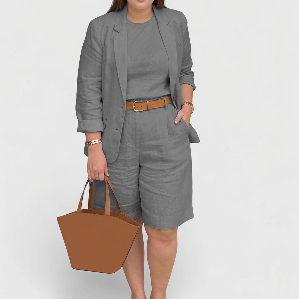 Amelia | Linen Two-Piece Trouser Suit