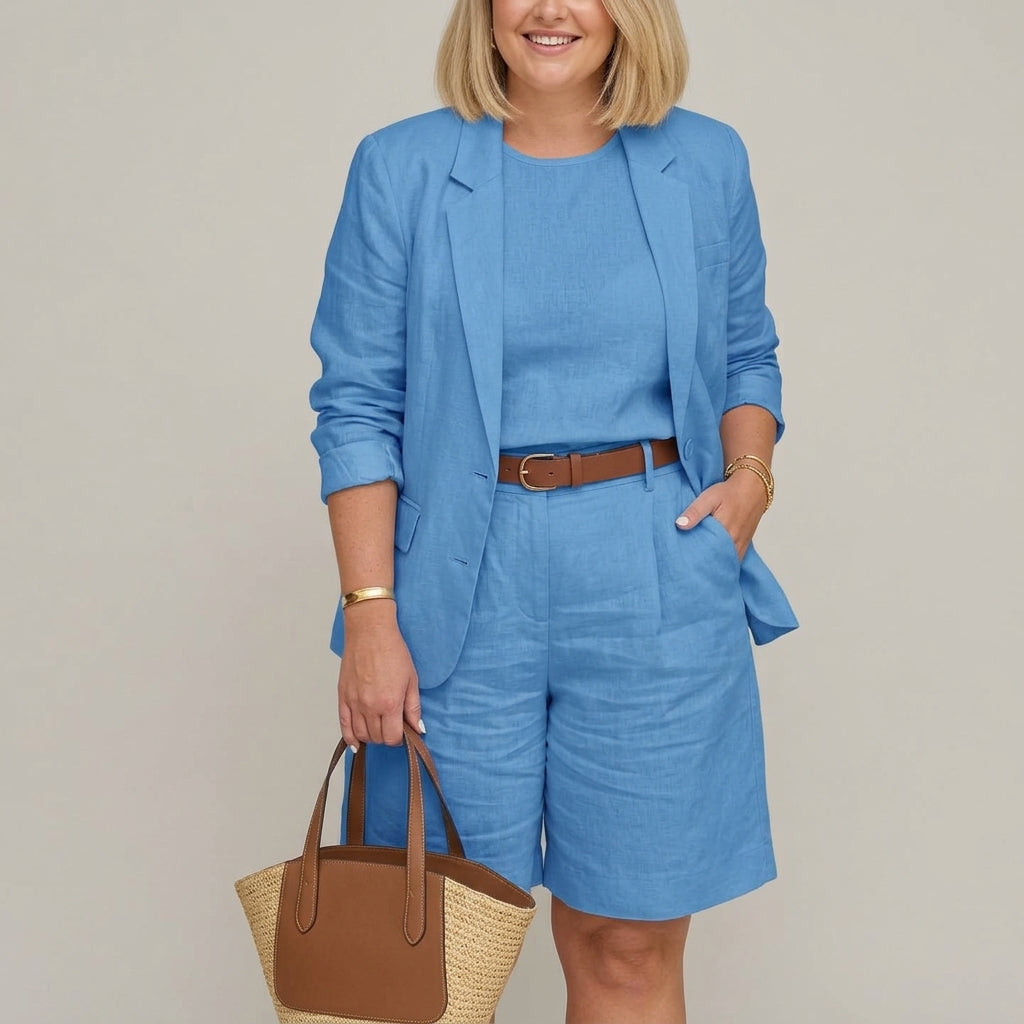 Amelia | Linen Two-Piece Trouser Suit