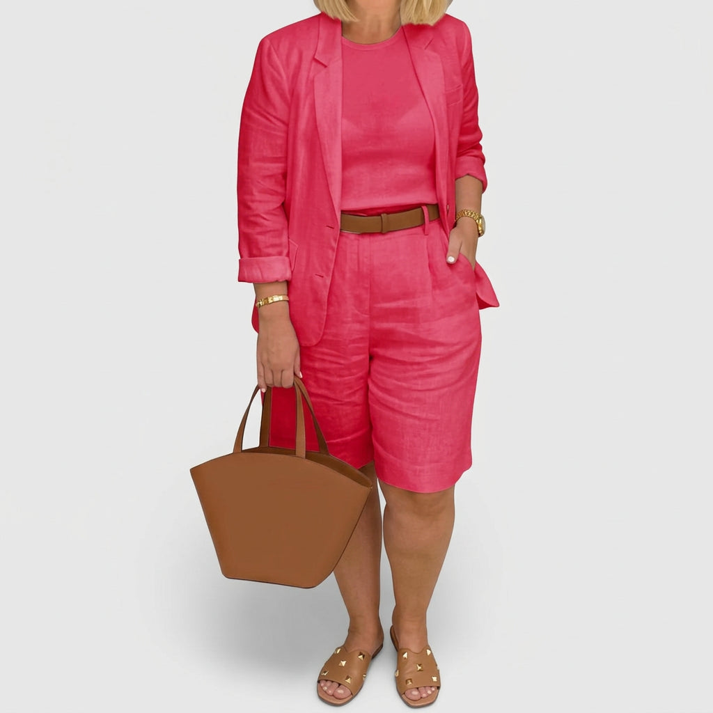 Amelia | Linen Two-Piece Trouser Suit