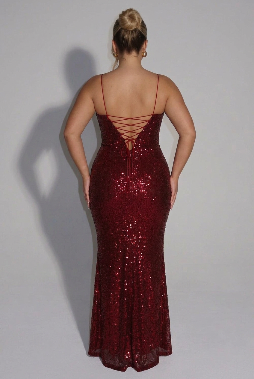 Dawn | Sequin Strapless Maxi Dress
