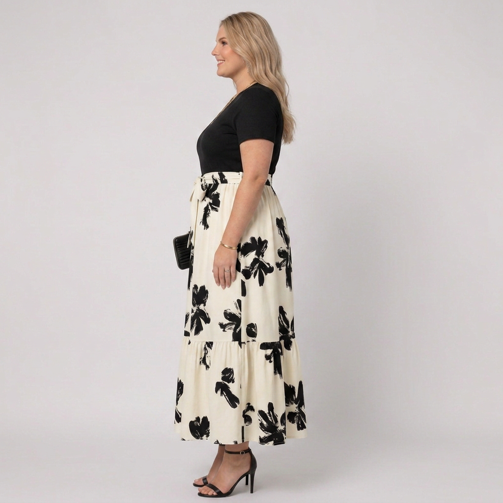 Leigh | Floral High-Low Two-Piece Skirt Set