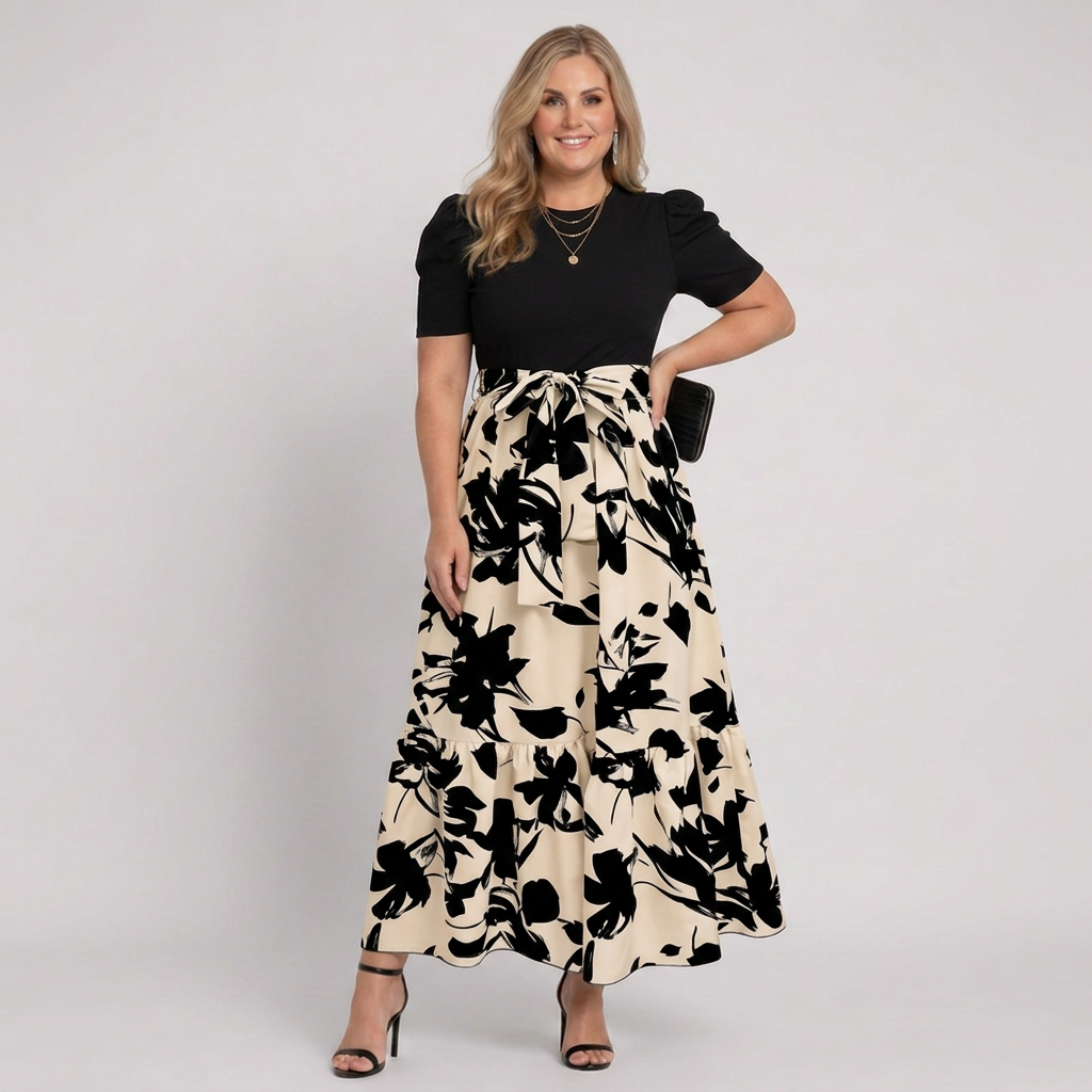 Leigh | Floral High-Low Two-Piece Skirt Set