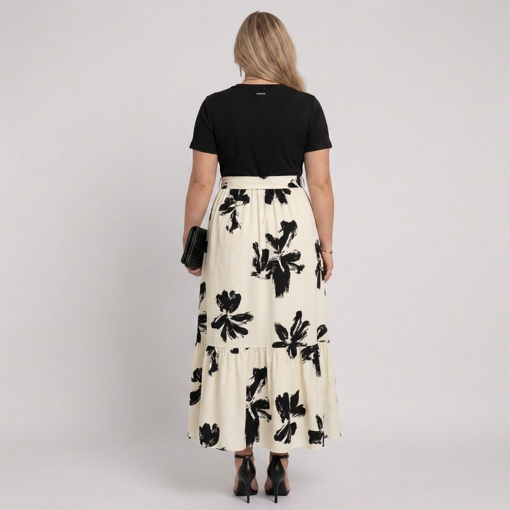 Leigh | Floral High-Low Two-Piece Skirt Set