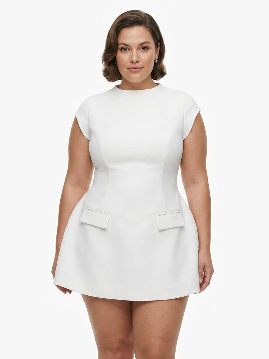 Sharon | Round Neck Mini Dress