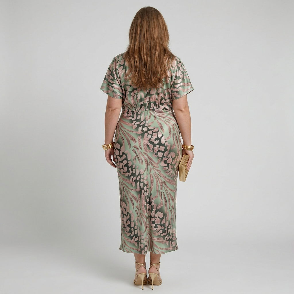 Pauline | Abstract V-Neck Midi Dress