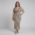 Pauline | Abstract V-Neck Midi Dress
