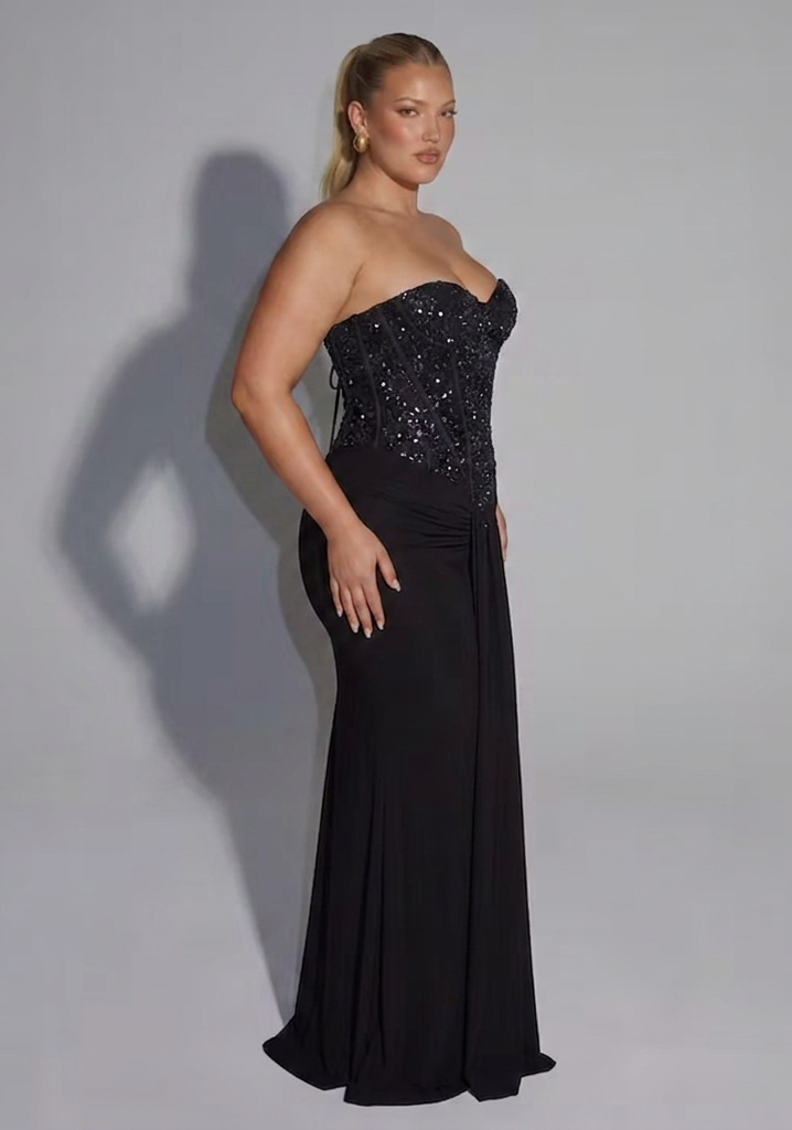Paige | Sequin Strapless Maxi Dress