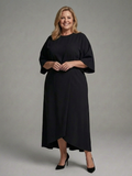 Rosalie | Round Neck High-Low Maxi Dress