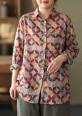 Naomi | Geometric Collared Blouse
