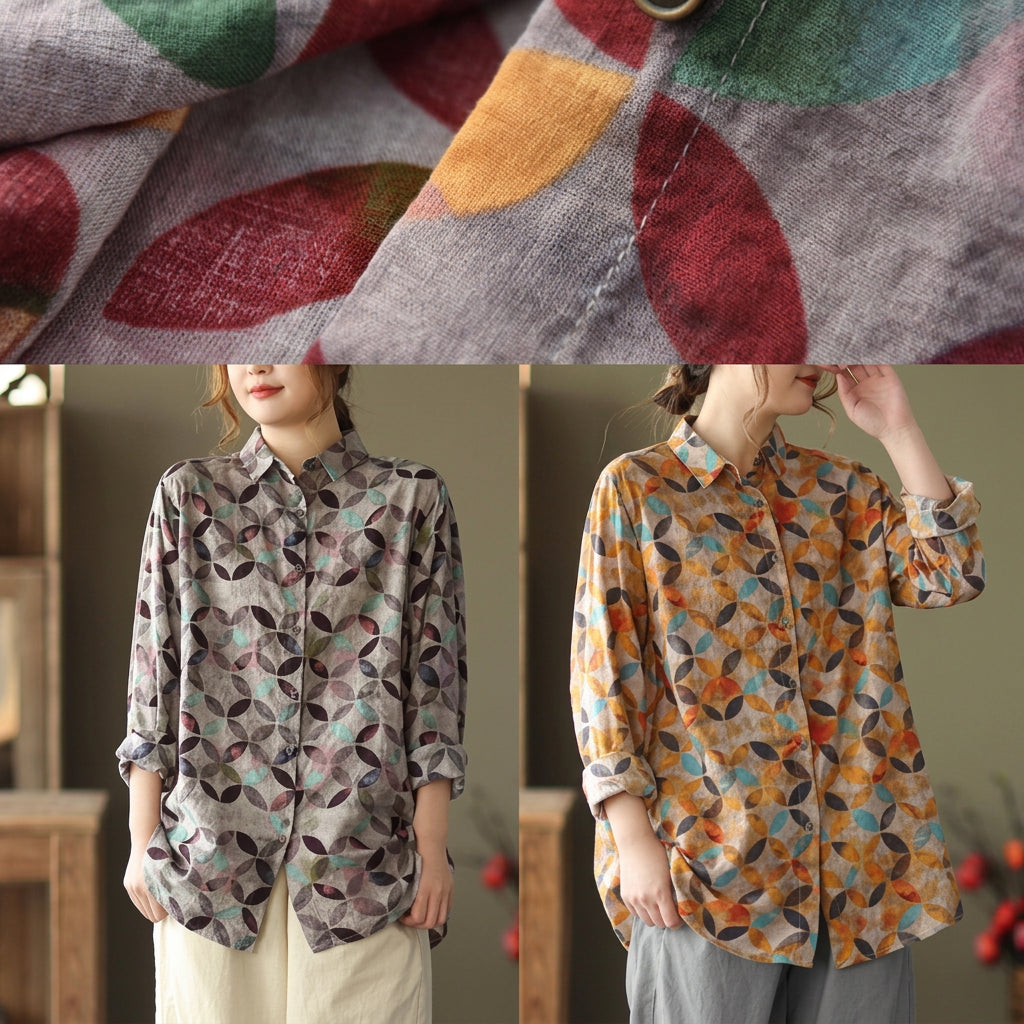 Naomi | Geometric Collared Blouse