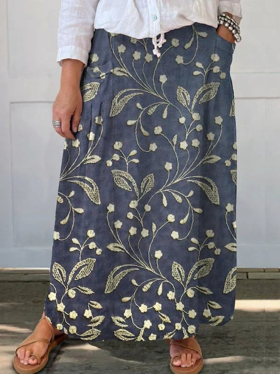 Amelia | Floral Midi Skirt