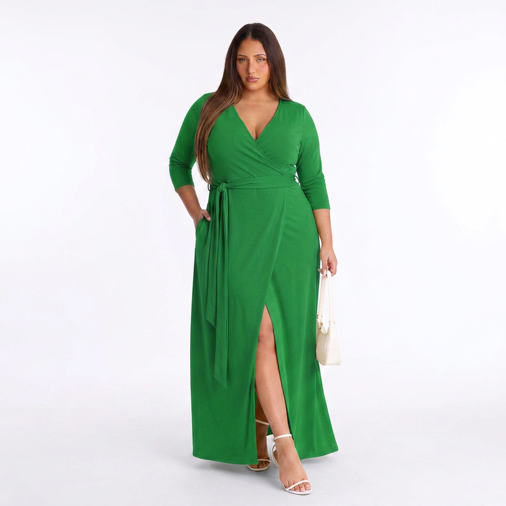 Gwen | Knit V-Neck Maxi Dress