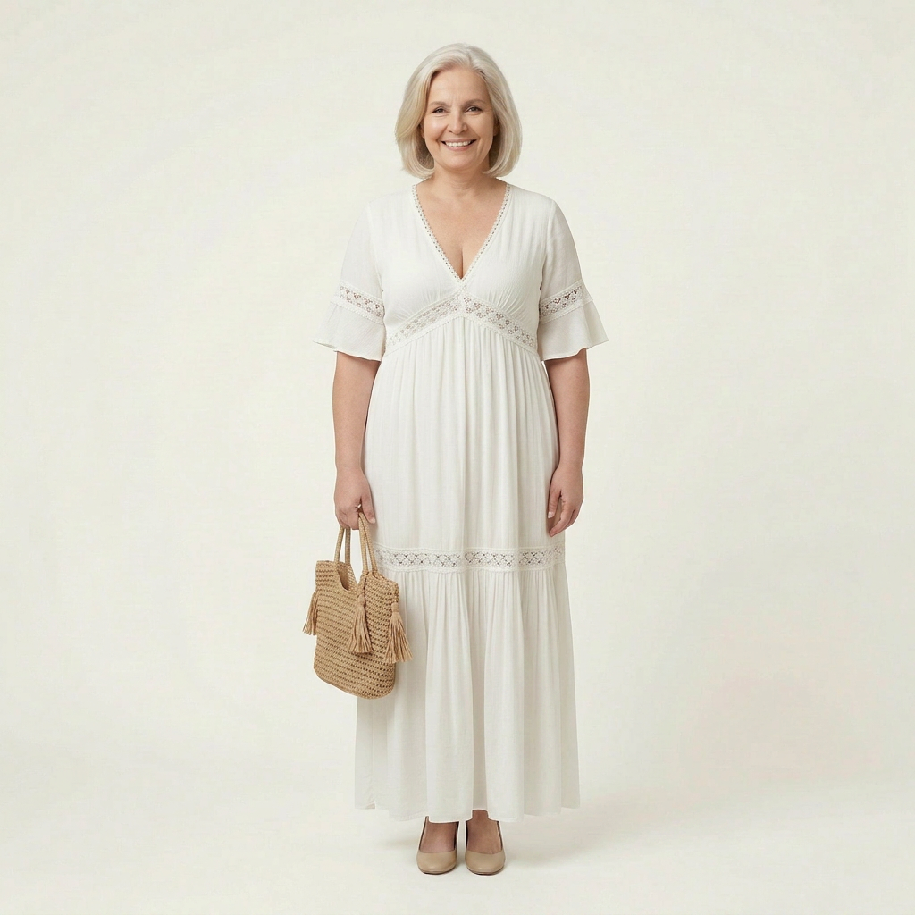 Denise | Lace V-Neck Maxi Dress