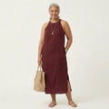 Deborah | Linen Halter Midi Dress