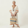 Amanda | Striped Round Neck Maxi Dress