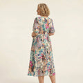 Judith | Chiffon Floral V-Neck Midi Dress