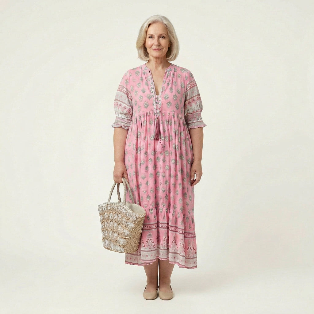 Ada | V-Neck Midi Dress