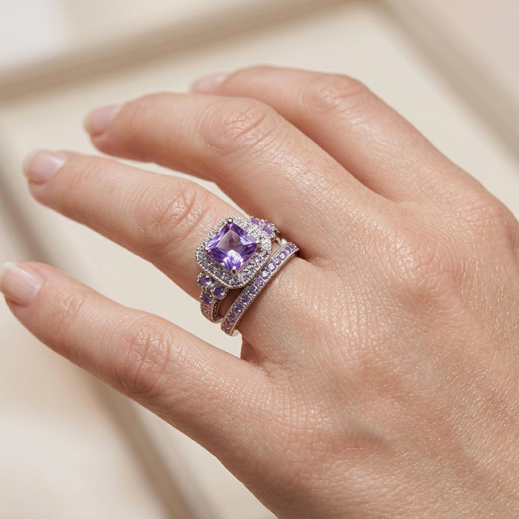 Roxanne | Stacking Cubic Zirconia Ring Set for Women