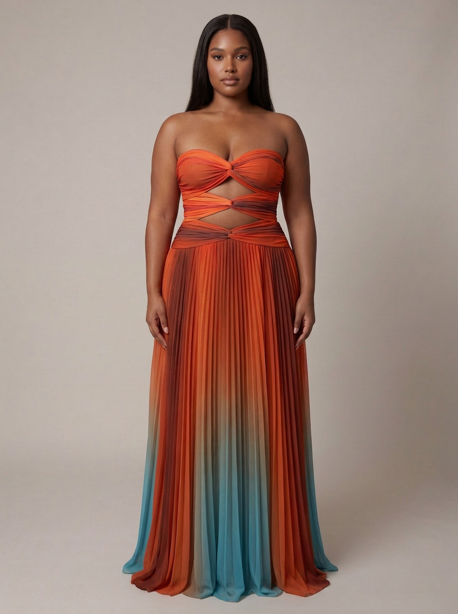 Scarlett | Tie-Dye Strapless Maxi Dress