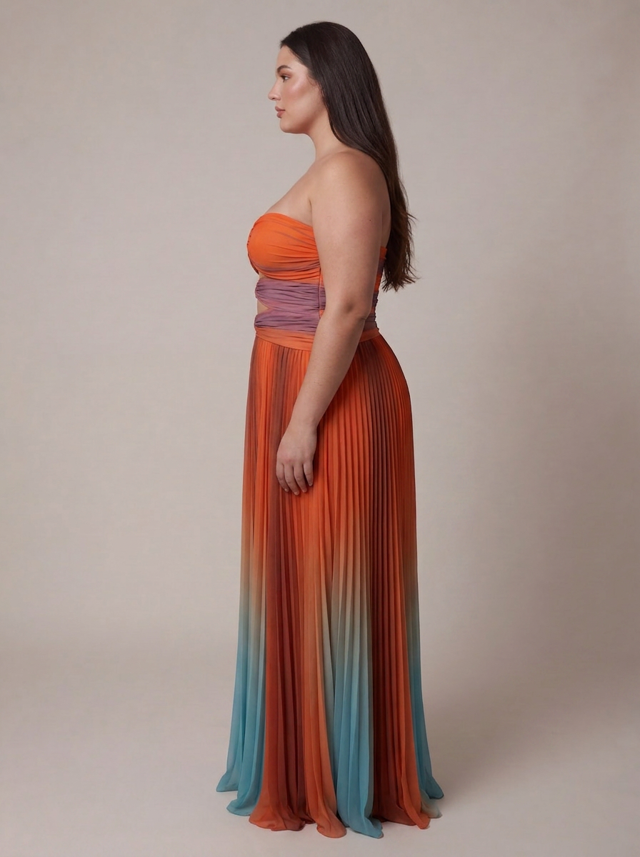 Scarlett | Tie-Dye Strapless Maxi Dress