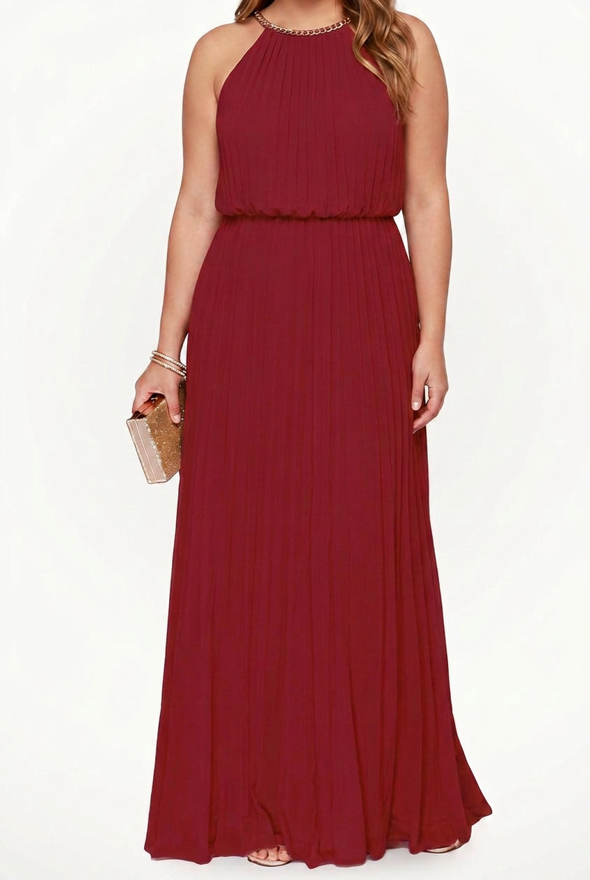 Camille | Sequin Halter Maxi Dress
