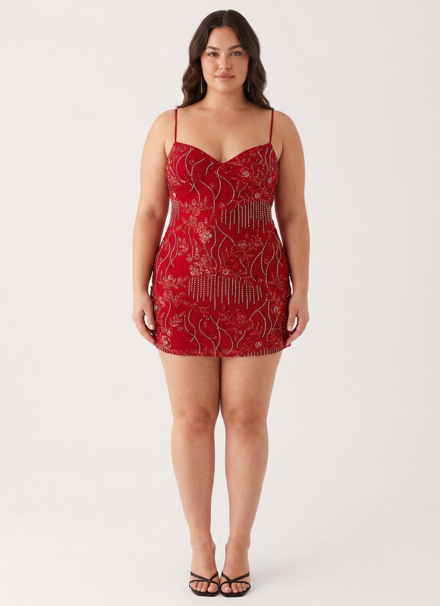 Barbara | Sequin V-Neck Mini Dress