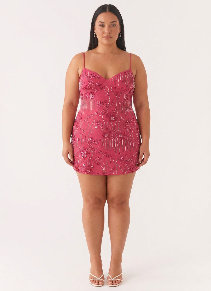 Barbara | Sequin V-Neck Mini Dress