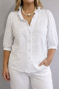 Gia | Floral Round Neck Blouse
