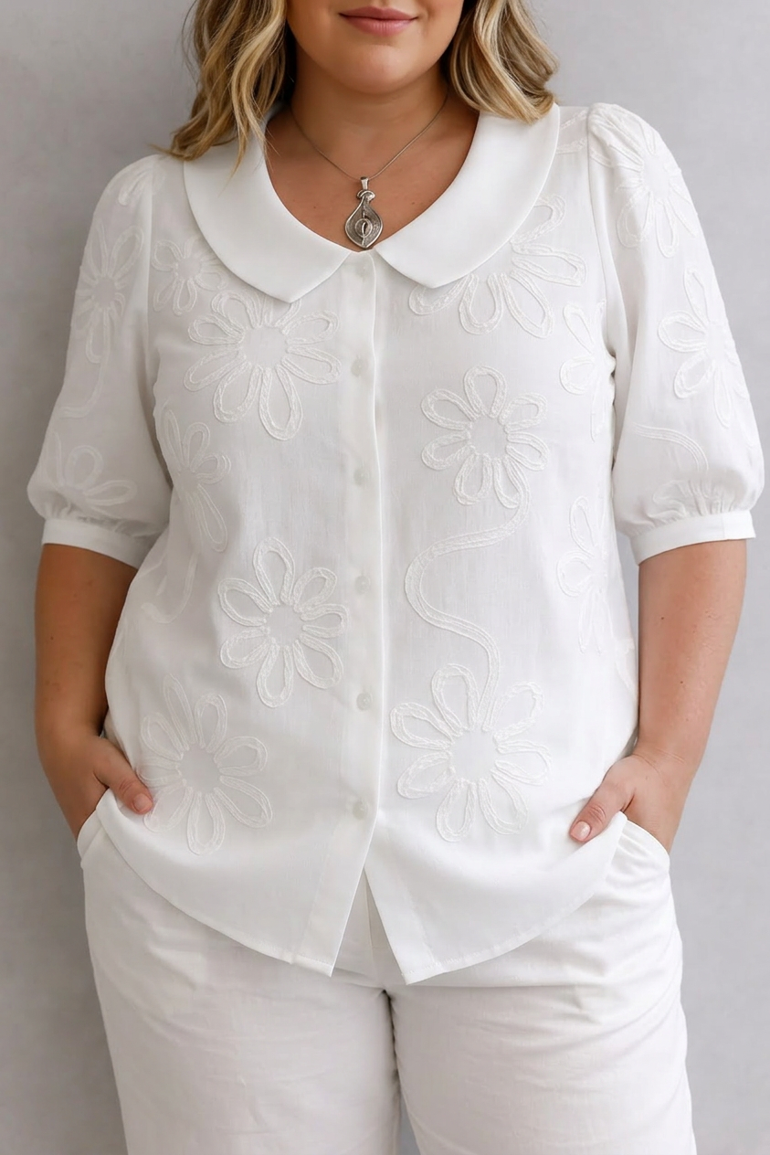 Alice | Floral Collared Blouse
