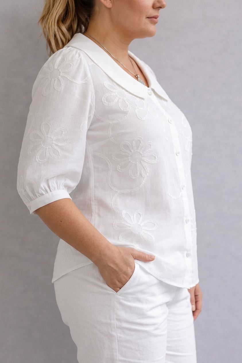 Alice | Floral Collared Blouse