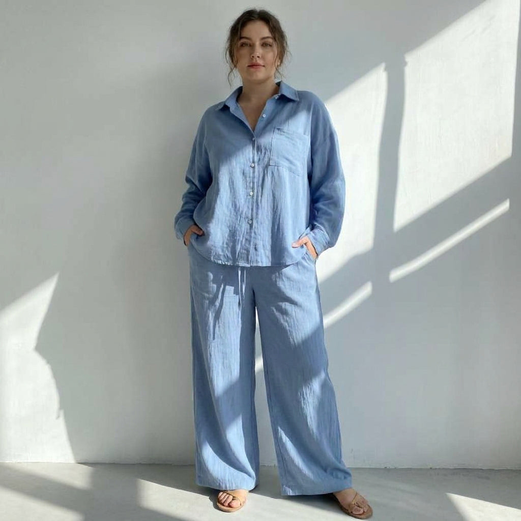 Selena | Collared Two-Piece Set