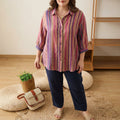 Elaine | Striped Collared T-Shirt