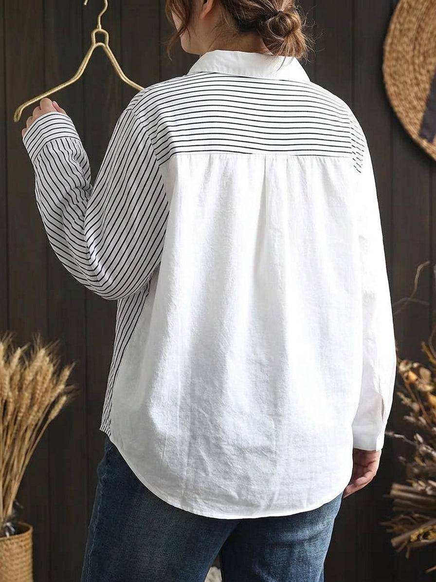 Danielle | Striped Collared Shirt