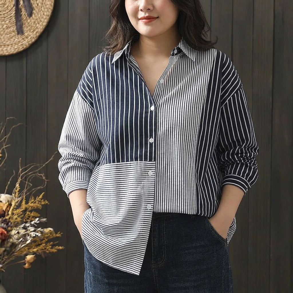 Miriam | Striped Collared Shirt