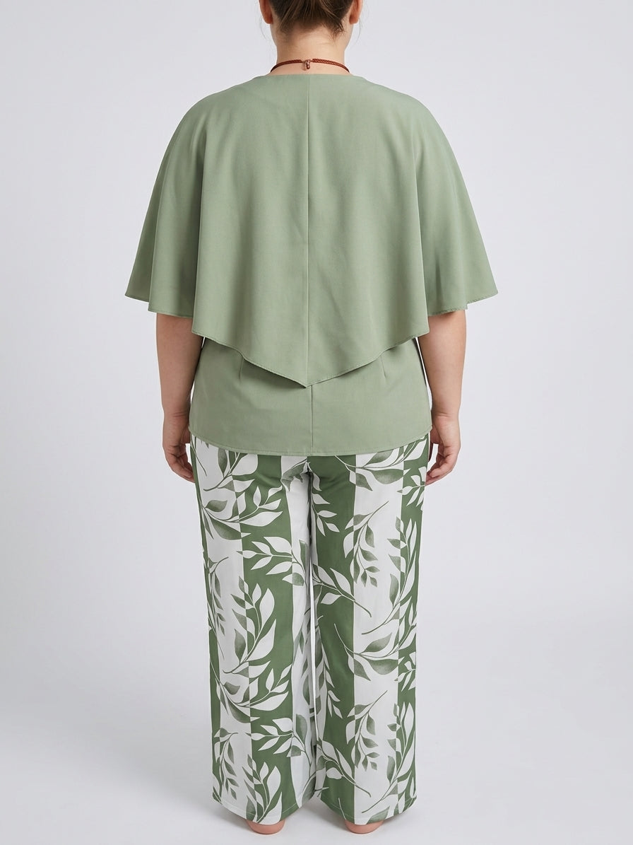 Loretta | Chiffon Damask Two-Piece Set