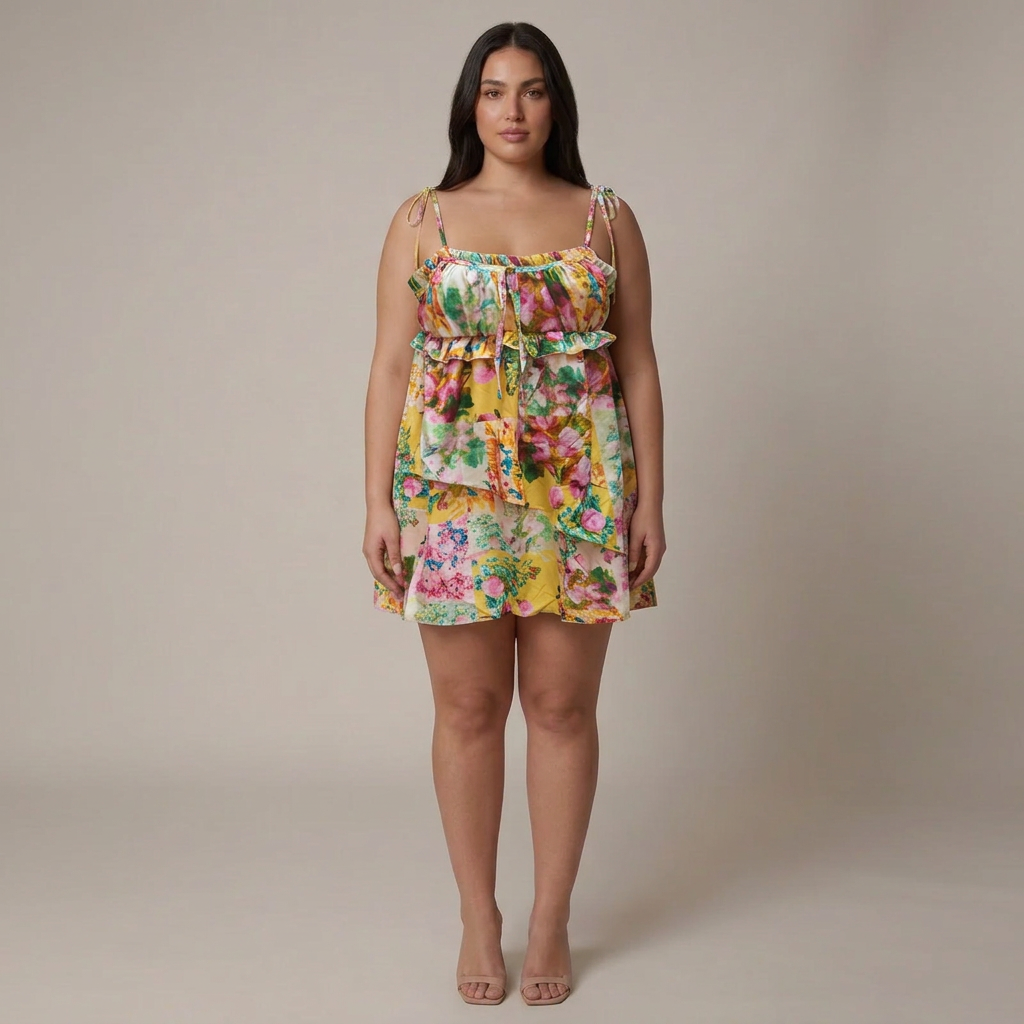 Shirley | Chiffon Floral Mini Dress